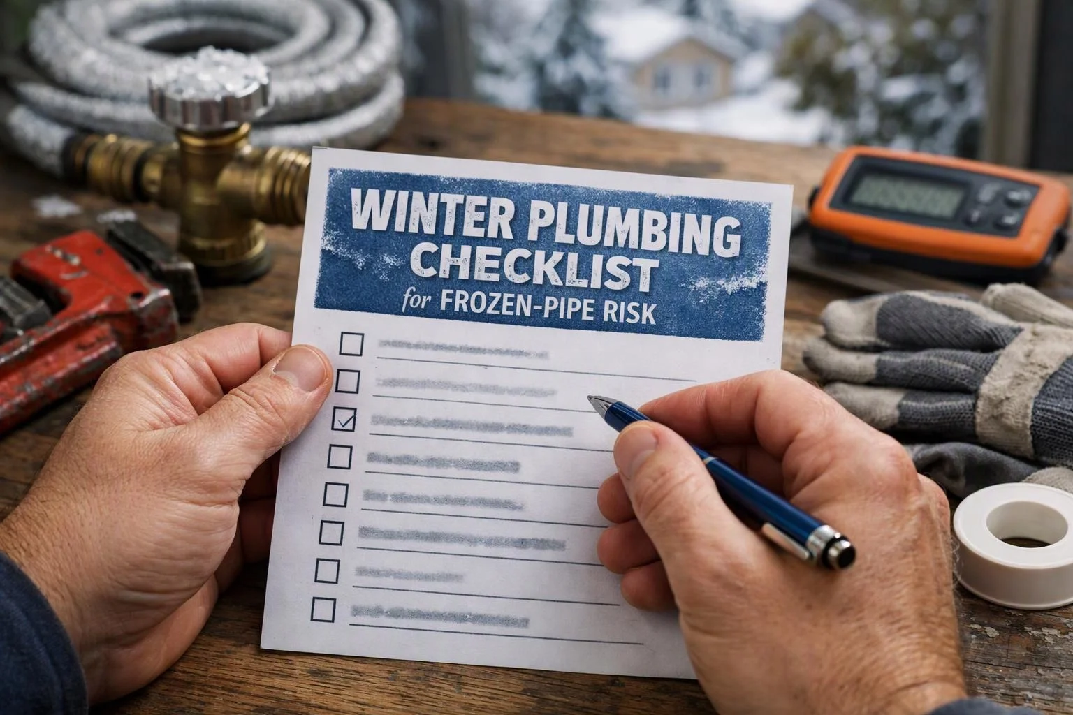 A Winter Plumbing Checklist for Frozen-Pipe Risk in Kent, Washington