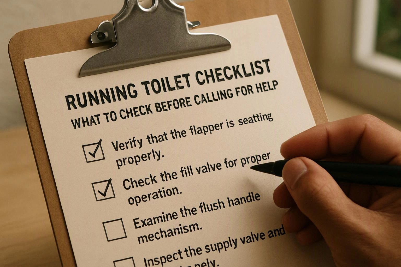 Running Toilet Checklist: What to Check Before Calling for Help